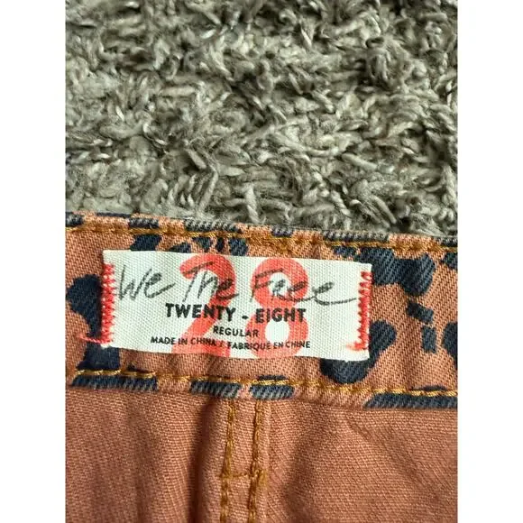 NWT Free People We The Free Zip It Up Leopard Print Denim Mini Skirt Size 28 - Picture 6 of 10